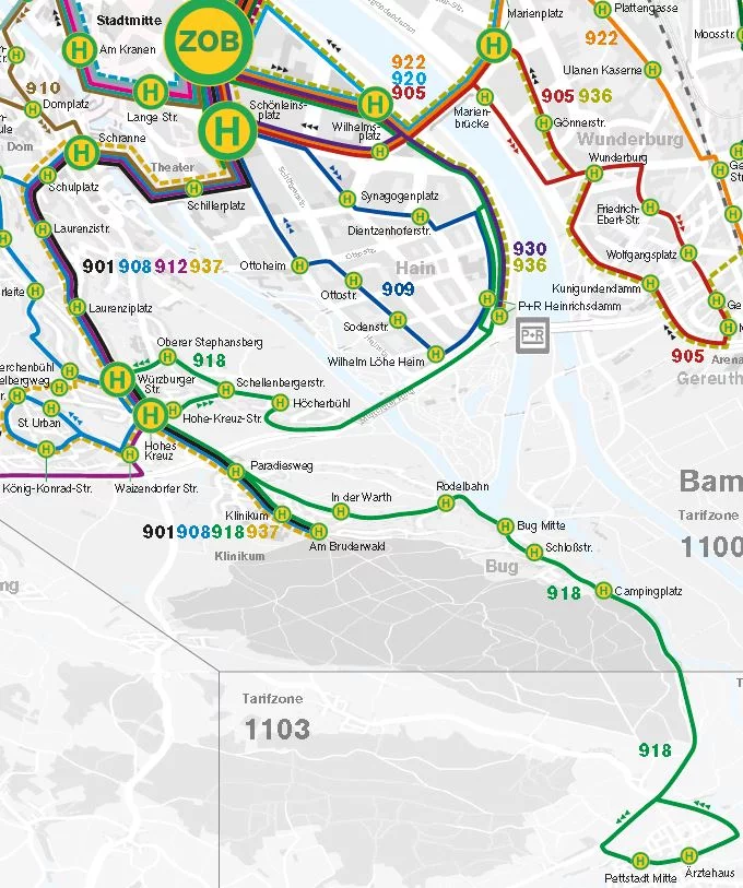 Fahrplan Buslinie 918 ab 10.12.2023